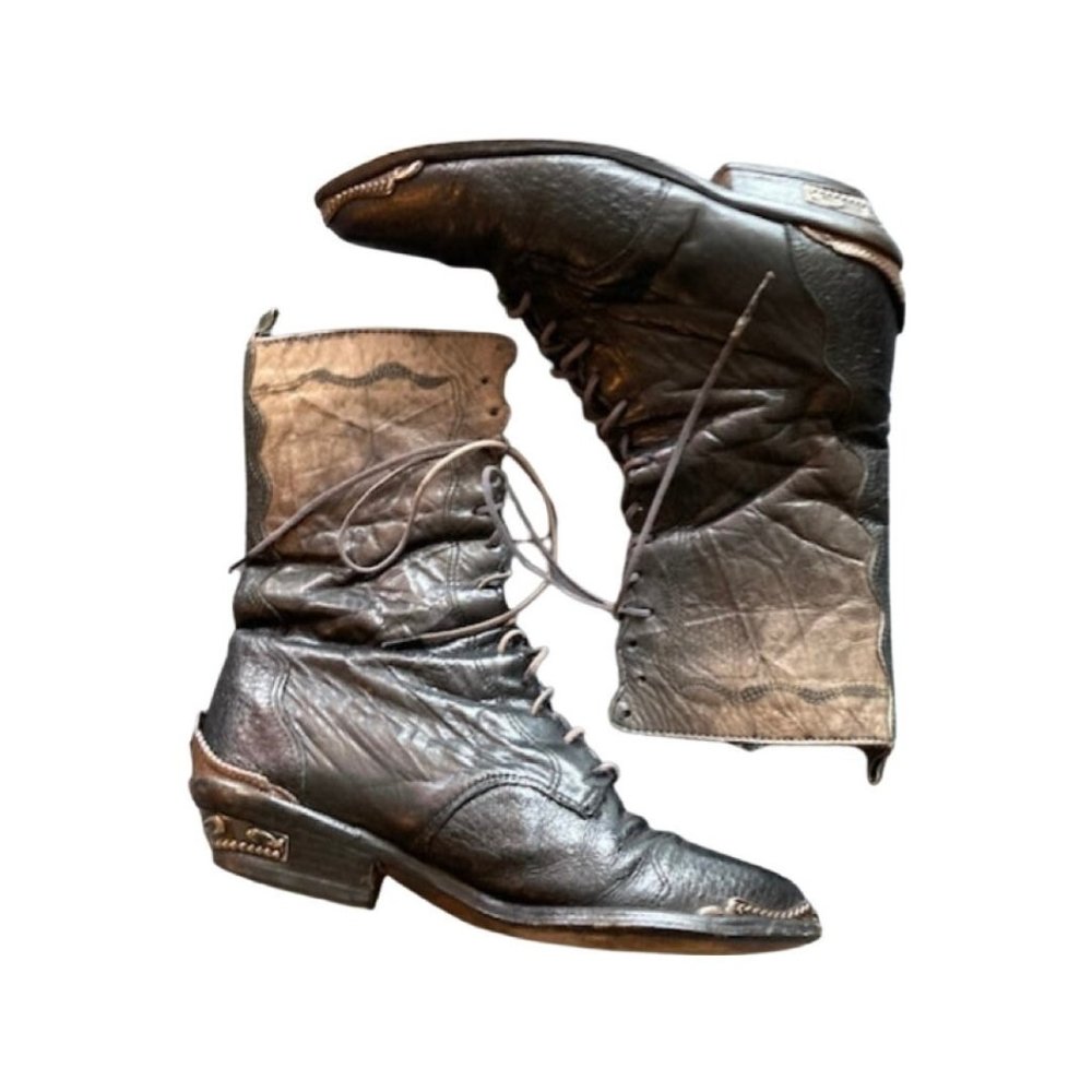 6 | vintage Zodiac black fade roper boots #274